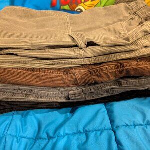 Share Lot of 5 Pairs of Men's Pants - 4 Corduroy and 1 Synthetic Cargo (Size 36)